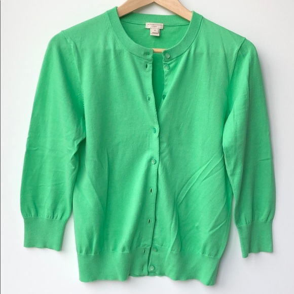 J Crew Apple Green Sweater Cardigan 